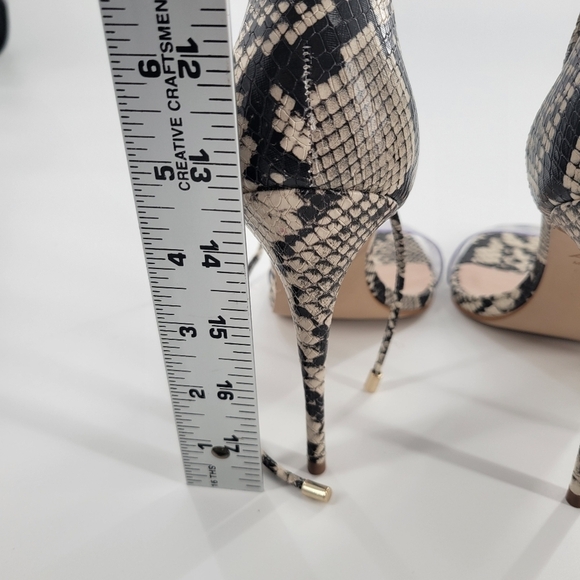 ALDO Women Snake Print Leather clear Stiletto Heel Dress Cocktail 8.5 New - Picture 2 of 5